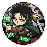進撃の巨人 とびだすたいる！BIG缶バッジ リヴァイA [キャラクターグッズ 約76mm]