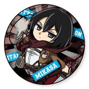 進撃の巨人 とびだすたいる！BIG缶バッジ ミカサ [キャラクターグッズ 約76mm]