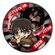 進撃の巨人 とびだすたいる！BIG缶バッジ エレンB [キャラクターグッズ 約76mm]