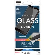 SG1269L03K [LG style L-03K フィルム 曲面保護 強化ガラス 高光沢 3Dソフトフレーム 角割れしない ブラック LG スタイル 液晶保護フィルム]