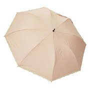 27305PK [ショートワイド傘 C／C 裾薔薇レース ピンク]