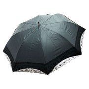 27304BK [ショートワイド傘 ハイレグレース 折りたたみ傘 晴雨兼用 55cm ブラック]