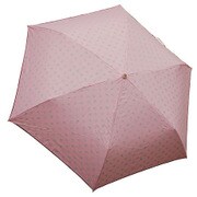 1310-PK [小花プリント 折りたたみ雨傘 ピンク ポリエステル100％ 50cm 楽折りミニ]