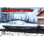 TMOTK7304D ドイツ軍 重平貨車 SSys タイプ 50t 2キット [1/72 ミリタリーシリーズ プラモデル]