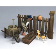 Man35115 子供と犬 農村の小道具セット [1/35 レジン製ミリタリーフィギュア]