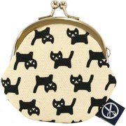 雑貨屋2.2丸小銭入れ 黒猫