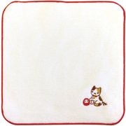 今治刺繍ミニタオル 猫とだるま