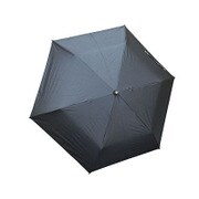 27519BK [折りたたみ傘 晴雨兼用 無地×ドットネーム 木製手元 ブラック 50cm 楽折りミニ]