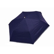 27503NV [折りたたみ傘 晴雨兼用 C／C 裾ヒートカット ネイビー 50cm 楽折りミニ]
