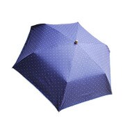 27517DOT [折りたたみ傘 晴雨兼用 C／C プリント竹手元 ドット 50cm 楽折りミニ]
