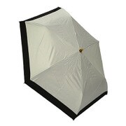 27570BE [折りたたみ傘 晴雨兼用 C／C 竹手元 無地切り継ぎ ベージュ 50cm 楽折りミニ]