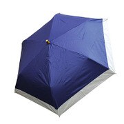 27570NV [折りたたみ傘 晴雨兼用 C／C 竹手元 無地切り継ぎ ネイビー 50cm 楽折りミニ]