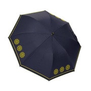 27515NV [折りたたみ傘 晴雨兼用 C／C ターキッシュフラワー刺繍 ネイビー 50cm 楽折りミニ]