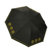 27515BK [折りたたみ傘 晴雨兼用 C／C ターキッシュフラワー刺繍 ブラック 50cm 楽折りミニ]
