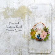 押し花スマホケース Disegno(ディセーニョ) FlowerBasket5 for iPhone 7 Plus/iPhone 8 Plus [iPhone用ケース]