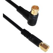 4K8K放送対応 4Cアンテナケーブル F型プラグ(L型)-F型接栓 20m ブラック FBT-3120-48