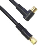 4K8K放送対応 5Cアンテナケーブル F型プラグ(L型)-F型接栓 1m ブラック BLF-10-48