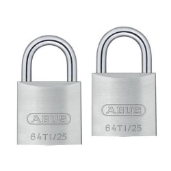 ABUS TITALIUM南京錠同一キー 25mm 6本キー BP-64TI-25KA2