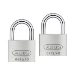 ABUS TITALIUM南京錠同一キー 40mm 6本キー BP-64TI-40KA2