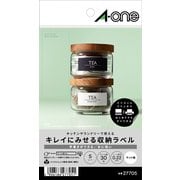 エーワン キレイにみせる収納ラベル 水に強い マット紙 6面 27705