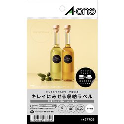 エーワン キレイにみせる収納ラベル 水に強い マット紙 8面 丸型 27709