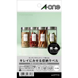 エーワン キレイにみせる収納ラベル 水に強い マット紙 10面 27713
