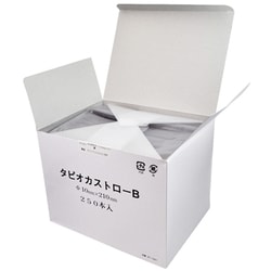 タピオカ飲料用極太ストロー 250本入 ブラック 32150101