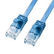 LANケーブル 0.5m CAT6 スーパーフラットタイプ ブルー 爪折れ防止 ケーブル厚1.4mm 薄型 より線 難燃性 断線しにくい UTP ストレート結線 RJ45 KB-FL6A-005BL