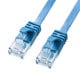LANケーブル 3m CAT6 スーパーフラットタイプ ブルー 爪折れ防止 ケーブル厚1.4mm 薄型 より線 難燃性 断線しにくい UTP ストレート結線 RJ45 KB-FL6A-03BL