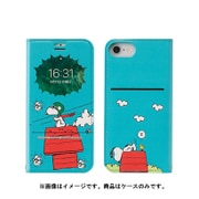 PEANUTS フリップ窓付きダイアリーケース フライングエース スカイブルー [iPhone SE（第2世代）/8/7/6s/6 4.7インチ用ケース]