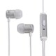 Compact Metallic Earphone 3.5mm イヤホンマイク シルバー