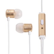Compact Metallic Earphone 3.5mm イヤホンマイク ゴールド