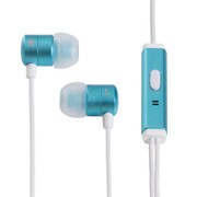 Compact Metallic Earphone 3.5mm イヤホンマイク ライトブルー