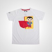 MD218120WH [BM･DRY KIDS SUPERMAN ハーフスリーブ 120CM ホワイト]
