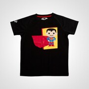 MD218140BK [BM･DRY KIDS SUPERMAN ハーフスリーブ 140CM ブラック]