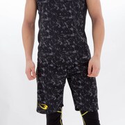 MD209XLBKYE [BM･DRY プリントハーフパンツ XL ブラック×イエロー]