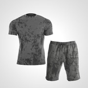 MA037LGY [3DロゴプリントTシャツ＆ハーフパンツ1 L グレー]