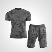 MA037XLGY [3DロゴプリントTシャツ＆ハーフパンツ1 XL グレー]