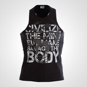MT142XLBK [リブYバックタンクトップ7 XL ブラック]