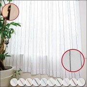 エモーション 遮像断熱UVカットレースカーテン ピュアブラック 幅100×丈176cm 2枚組
