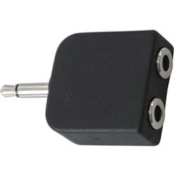 φ3.5mmモノラルミニジャック×2(メス)-φ3.5mmモノラルミニプラグ(オス)変換プラグ FAD-823MM