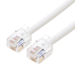 電話機コード 6極6芯 3m 白 DC-603/WH