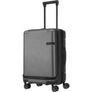 スーツケース EVOA（エヴォア） 55cm フロントポケット 旅行日数目安：1～3泊 33L TSAロック搭載 機内持ち込み可 BRUSHED BLACK（ブラッシュトブラック） DC0-89002