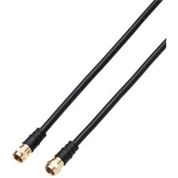 2K4K8K対応 4Cアンテナケーブル F型プラグ-F型プラグ 2m ブラック 4JW2FFSB（B）