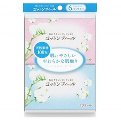 コットンフィール ポケットティシュー 6個パック