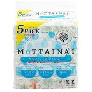 MOTTAINAI ソフトパックティッシュ 150組 5パック