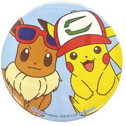 PMTB960 ポケットモンスター 缶バッジ（大） ピカチュウとイーブイアップ [キャラクターグッズ]