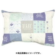 RK66102-76 [枕カバー 綿100％ パッチワーク柄 43×63ｃｍ枕用 サックス]