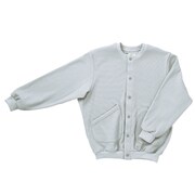 5100 スクエアニット室内着(えりなし前開きタイプ) グレー L