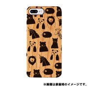 AB-0852-IP7P [iPhone 8 Plus/iPhone 7 Plus/iPhone 6s Plus/iPhone 6 Plus用 バックケース WOOD ZOO BK]